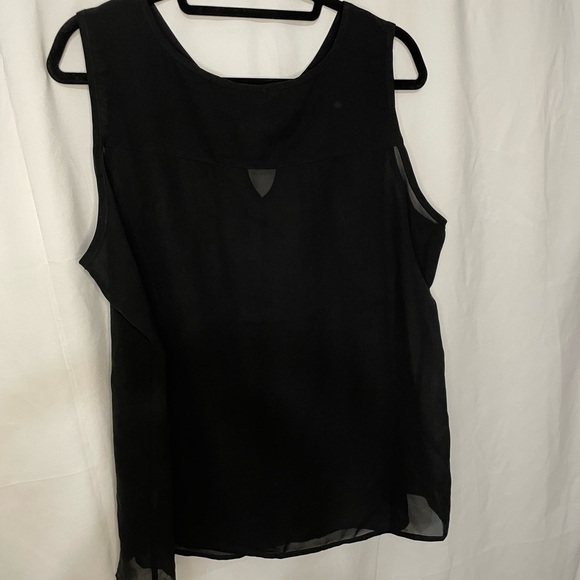 M P H Collection| Black sleeveless shear Blouse - Picture 6 of 9